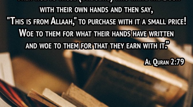 Changing the Torah/Scripture – Surah Baqarah Ayyat